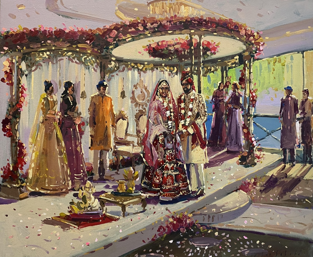 Anita and Jeharsh Live Wedding Painting