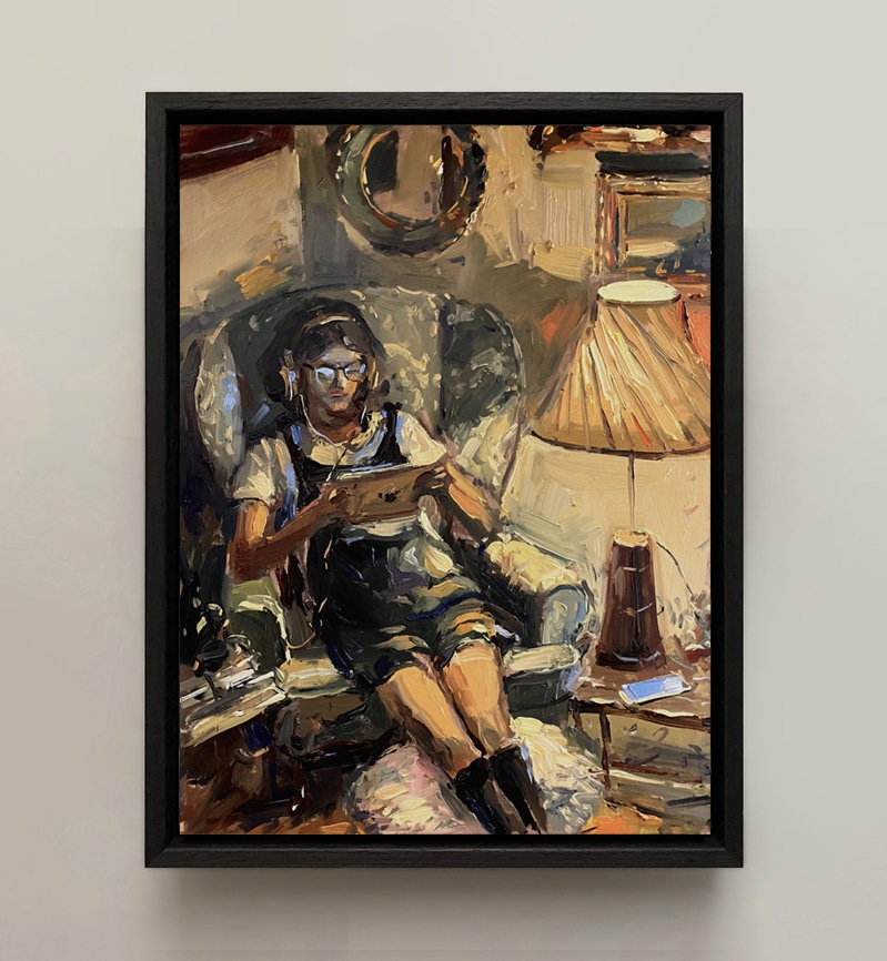 girl-on-a-ipad-framed_tushar-sabale