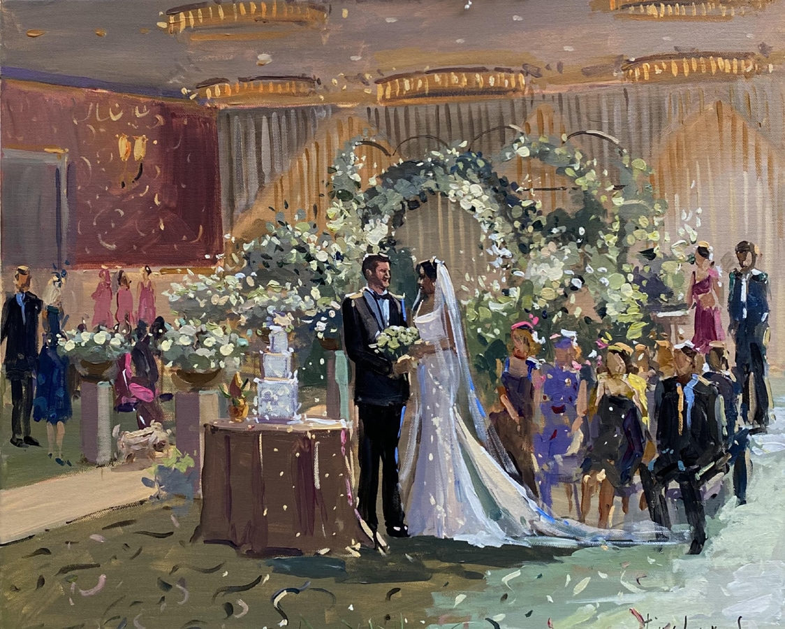 Arezu and Nick Live Wedding Painting