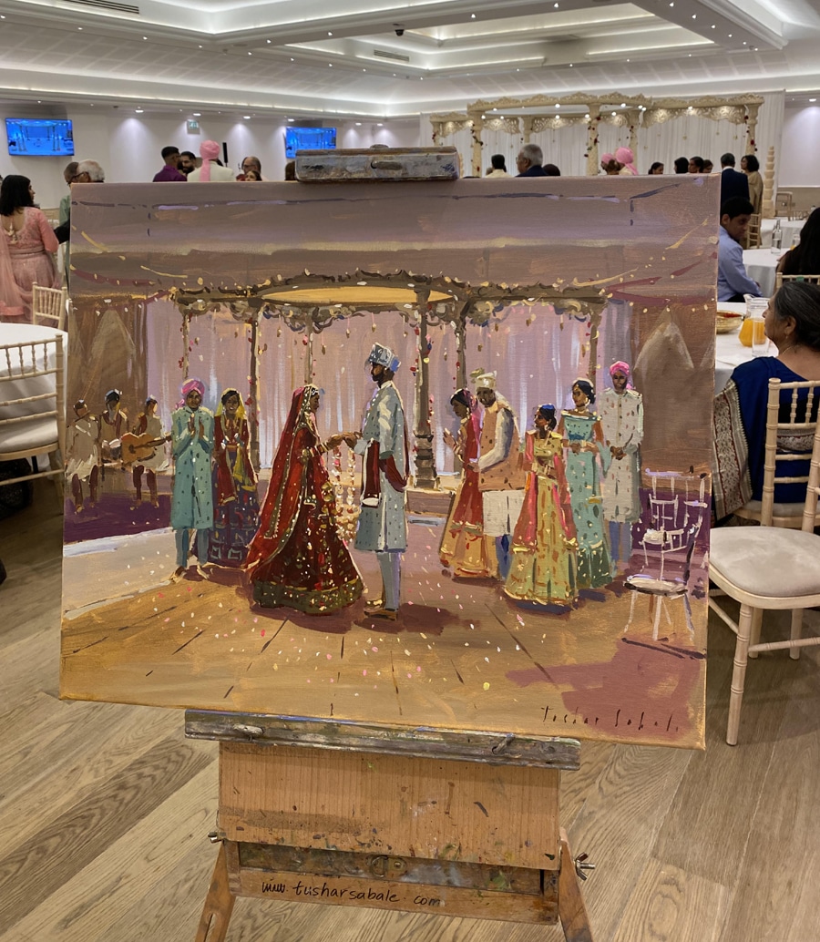 karishma-and-asheesh-live-wedding-paintings_oshwal-centre-2_tushar-sabale