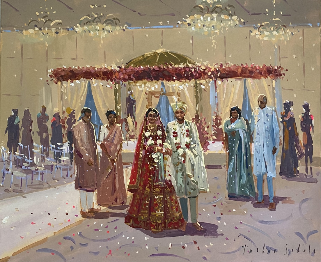Kiran And Aman Live Wedding Painting