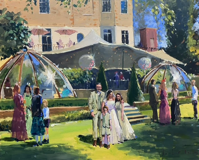 Claire and David Robb Wedding Painting