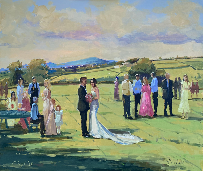 Mike and Lowri Wedding Painting