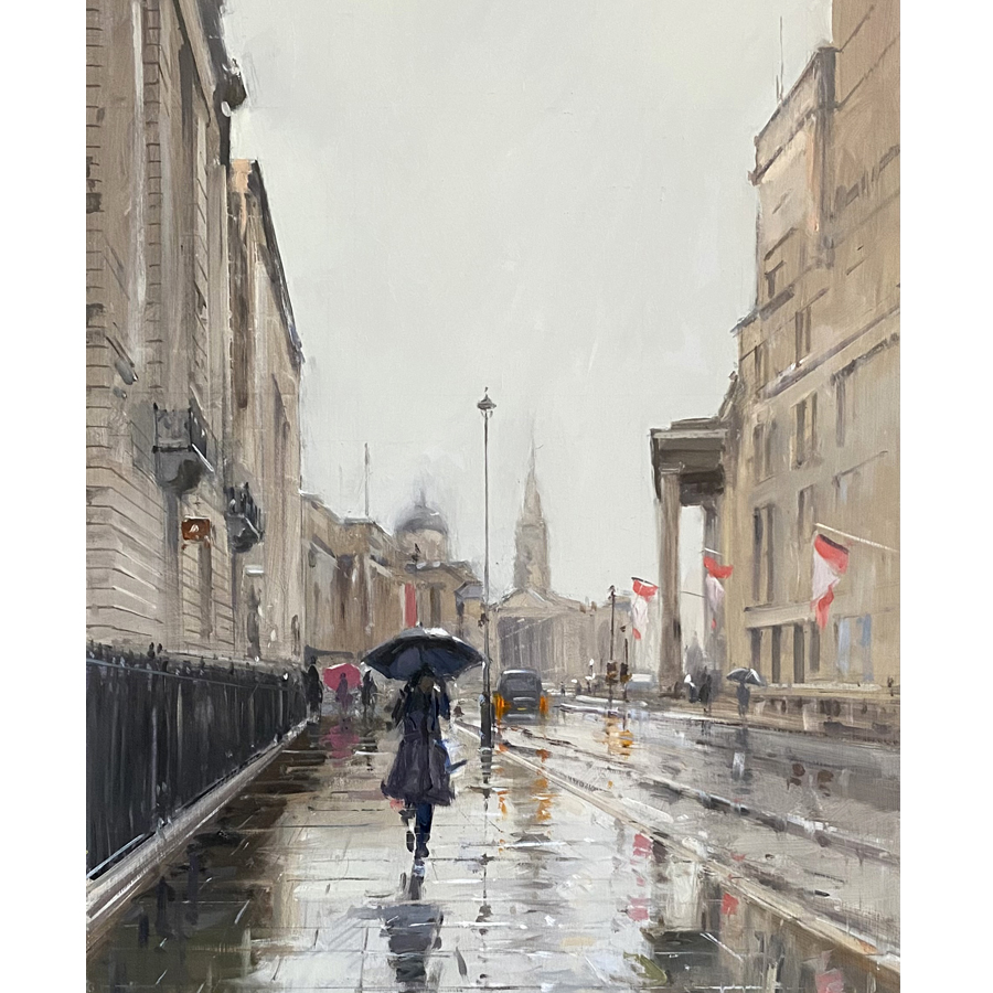 Woman in a Black Brolly